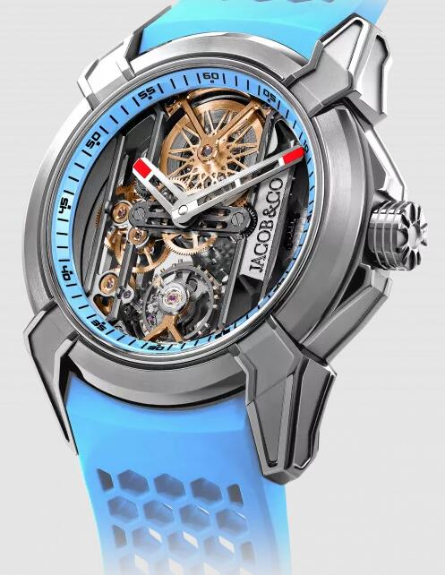 Jacob & Co EX110.20.AC.AJ.ABRUA EPIC X TITANIUM SKY BLUE replica watch